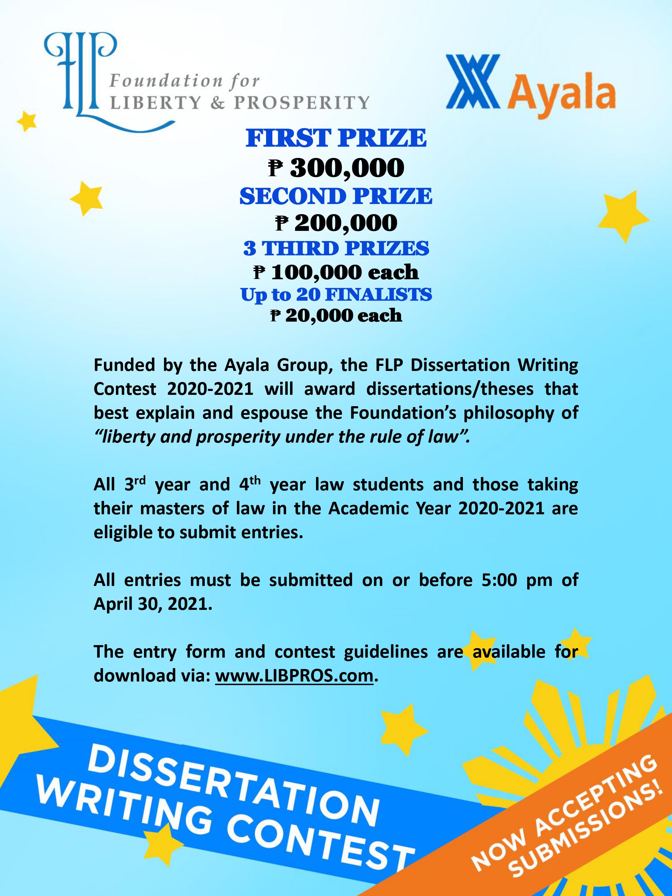 FLP Dissertation Writing Contest A.Y. 2020-2021