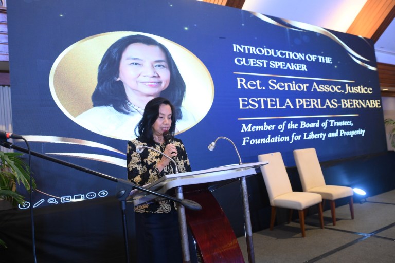 Introduction of the Guest Speaker by Senior Associate Justice Estela Perlas-Bernabe